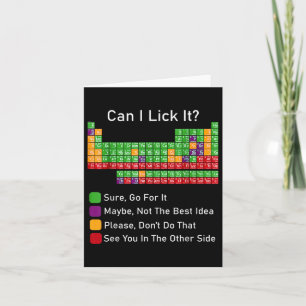 Can I Lick It Periodic Table Card