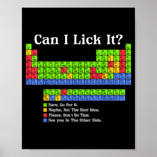 Can I Lick It Periodic Table Chart Science Teacher