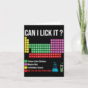 Can I Lick It Periodic Table Chart Science Teacher Card