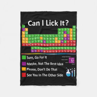 Can I Lick It Periodic Table Chart Science Teacher Fleece Blanket
