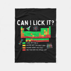 Can I Lick It Periodic Table Chart Science Teacher Fleece Blanket