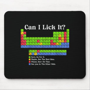 Can I Lick It Periodic Table Chart Science Teacher Mouse Pad