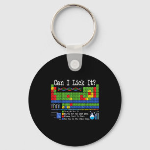 Can I Lick It Periodic Table Funny Science Teacher Key Ring