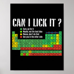 Can I Lick It Periodic Table Funny Science Teacher Poster