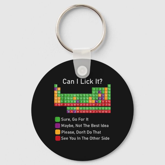 Can I Lick It Periodic Table  Key Ring (Front)