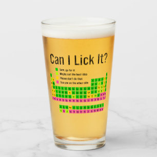 Can I Lick It Periodic Table Teacher Student Kids Glass