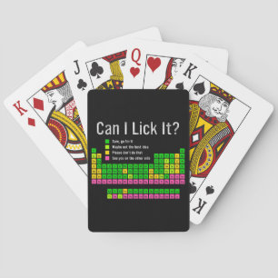 Can I Lick It Periodic Table Teacher Student Kids Playing Cards