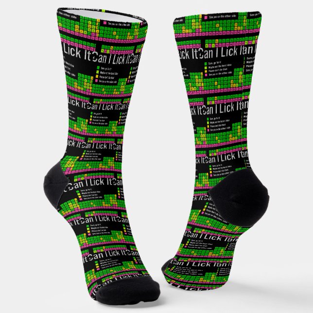 Can I Lick It Periodic Table Teacher Student Kids Socks (Angled)