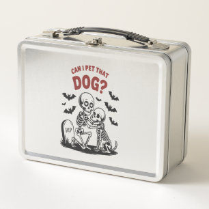 Can I Pet That Dog Halloween Metal Lunch Box