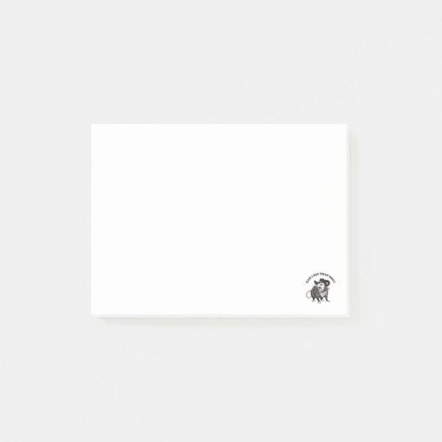 Can I Pet That Dog Meme Funny Opossum Animal Lover Post-it Notes (Front)