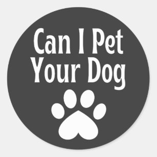 Can I Pet Your Dog  Classic Round Sticker