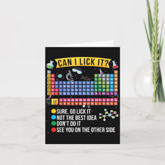 Can Lick Periodic Table Funny Science Chemistry Card