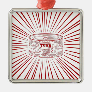 Can of tuna metal tree decoration