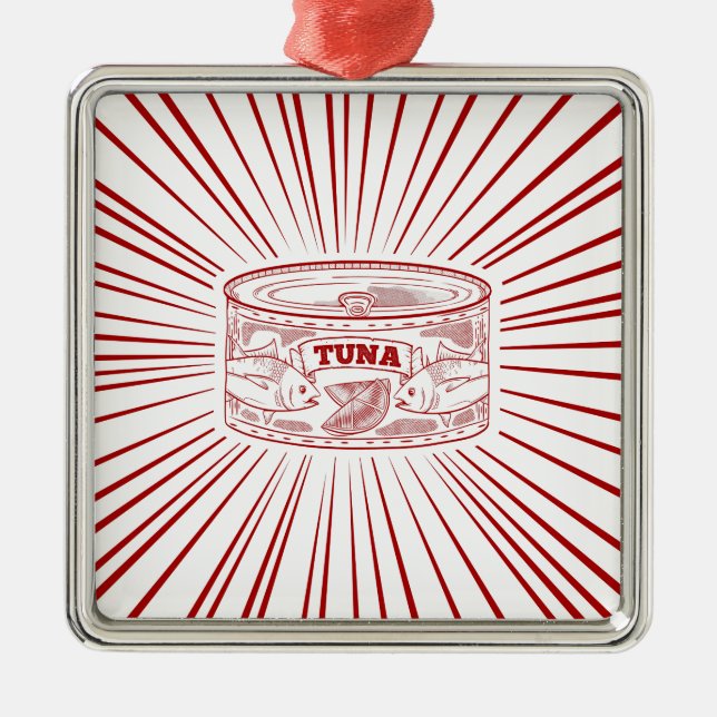 Can of tuna metal tree decoration (Front)
