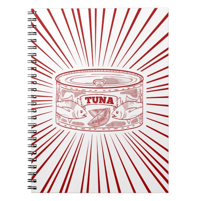 Can of tuna vintage design notebook (Front)