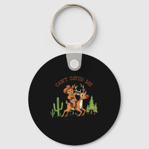 Can’t Catch Me Gingerbread Cowboy Funny Christmas  Key Ring