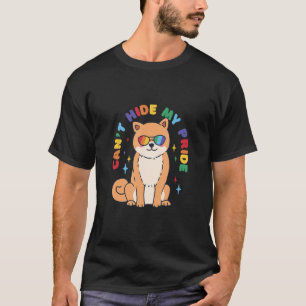 Can t Hide My Pride Cute Gay Dog Design T-Shirt
