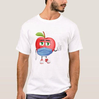 Can t Mask My Love Of Teaching Apple Back To Schoo T-Shirt