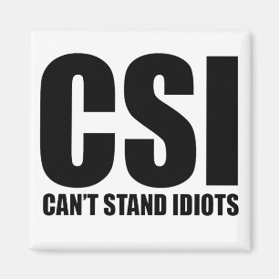 Can’t Stand Idiots. Funny and mildly insulting Magnet