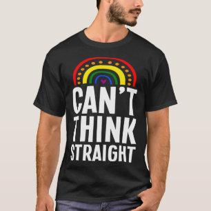 Can t Think Straight Bohemian Rainbow Gay Pride Mi T-Shirt