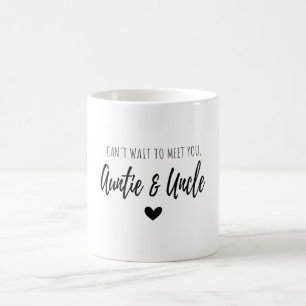 Can t Wait To Meet You Auntie And Uncle Coffee Mug