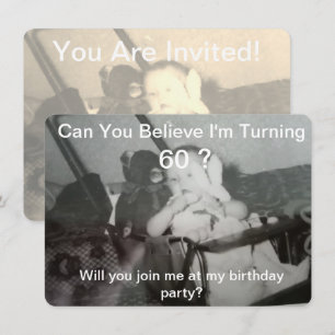Can You Believe Turning 60 Child Photo Invitation