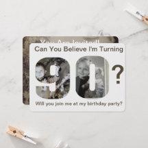 Can You Believe Turning 90? Child Photo Collage