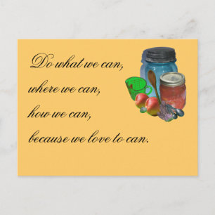 Can you can, Do what we can,where we can,how we... Postcard