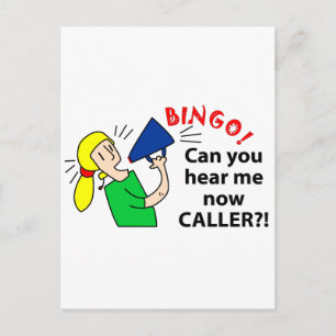 Can you hear me now bingo caller? postcard