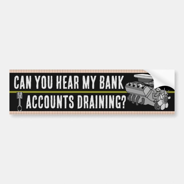 Can You Hear My Bank Accounts Draining? Bumper Sticker (Front)