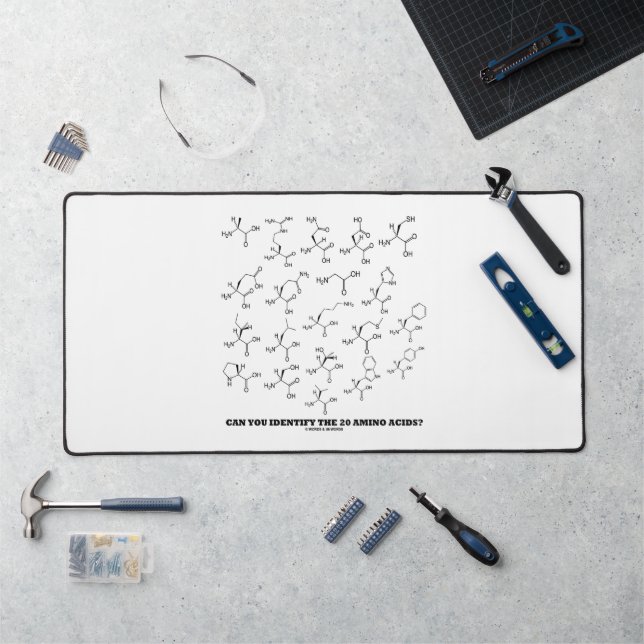 Can You Identify The 20 Amino Acids? Chemistry Desk Mat (Workstation)
