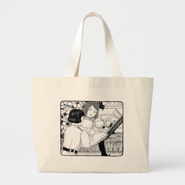 Can You Read the Book? Large Tote Bag (Front)
