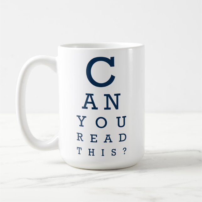 Can you read this? coffee mug (Left)