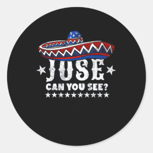 Can You See 4th Of July Classic Round Sticker