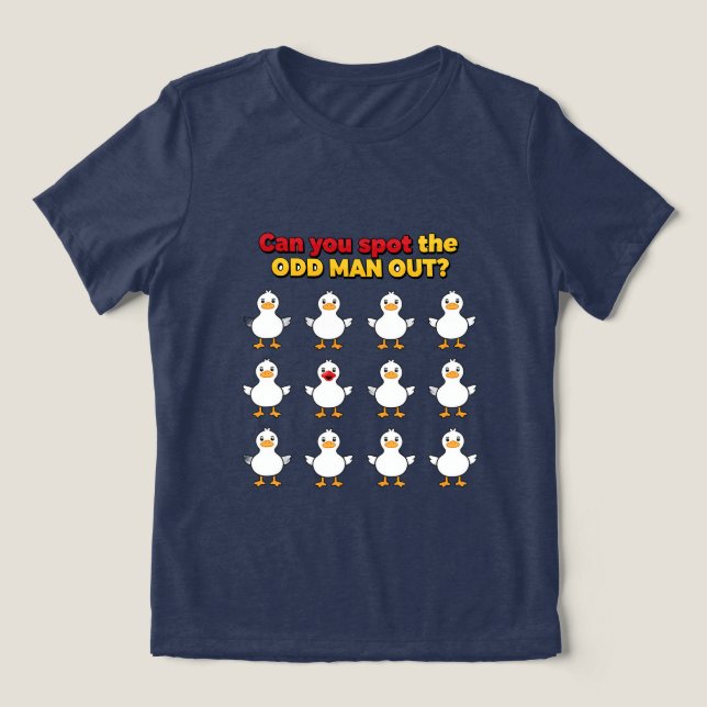 Can you spot the odd man funny   Tri-Blend shirt (Design Front)
