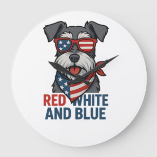 Can your dog be just as patriotic as you large clock