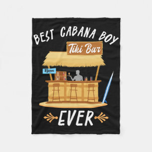 Cana Boy Tiki R Beach Limbo Surfing Rtender Server Fleece Blanket