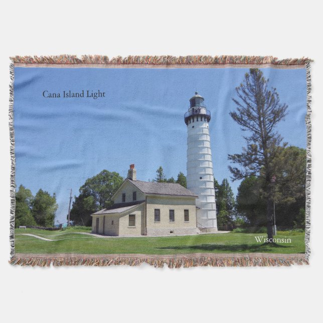 Cana Island Light woven blanket (Front)