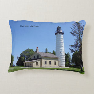 Cana Island Lighthouse accent pillow