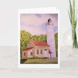 Cana Island Lighthouse Blank Greeting Card