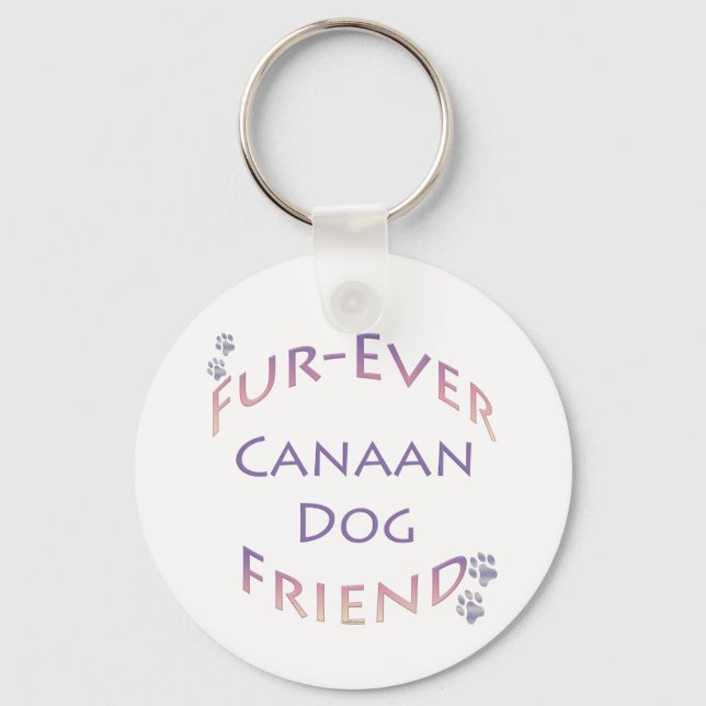 Canaan Dog Furever Key Ring (Front)