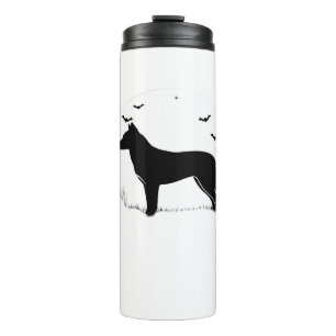 Canaan Dog – Halloween Moon Silhouette Classic T-S Thermal Tumbler