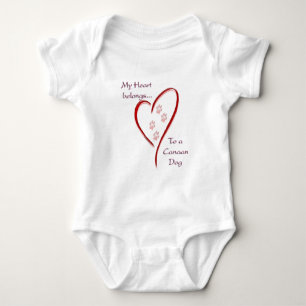 Canaan Dog Heart Belongs Baby Bodysuit