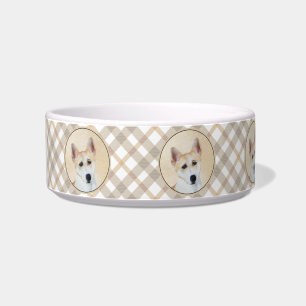 Canaan Dog Painting - Cute Original Dog Art Bowl