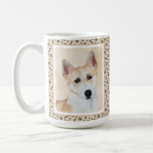 Canaan Dog Painting - Cute Original Dog Art Coffee Mug