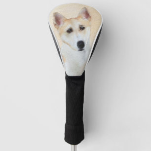 Canaan Dog Painting - Cute Original Dog Art Golf Head Cover