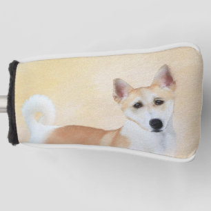 Canaan Dog Painting - Cute Original Dog Art Golf Head Cover