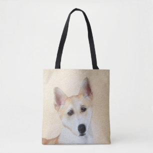 Canaan Dog Painting - Cute Original Dog Art Tote Bag