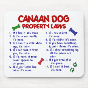 CANAAN DOG Property Laws 2 Mouse Pad