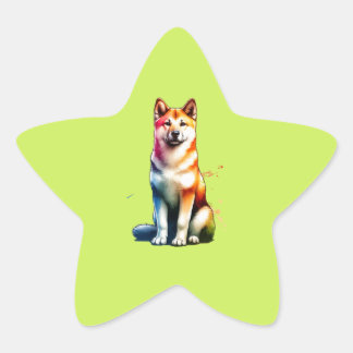 Canaan Dog Star Sticker